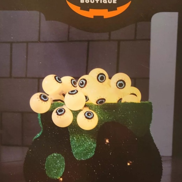 Hyde & Eek Cauldron Halloween Eyeballs LED Decor Light Up 13" Battery Powered - Picture 8 of 9